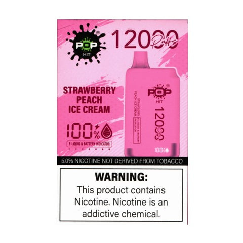 Pop Hit 12000 - Strawberry Peach Ice Cream